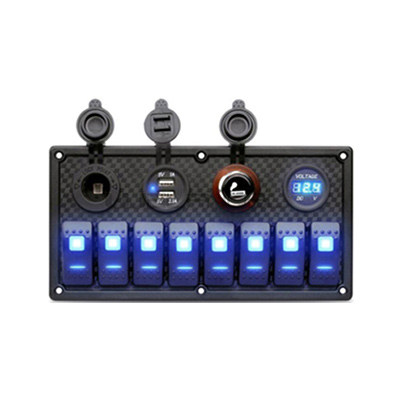 8 Gang Switch Panel for Car Boat Marine