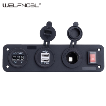 IB-P402 Power Socket 4 Hole Mounted Waterproof Panel