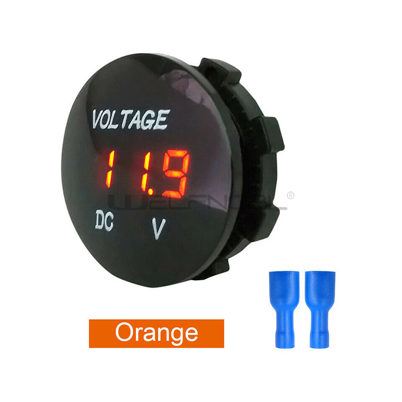 Round Voltmeter LED Digital Display