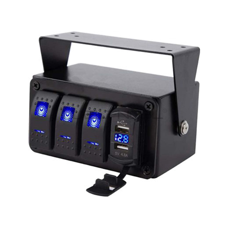 4 Gang box rocker switch panels