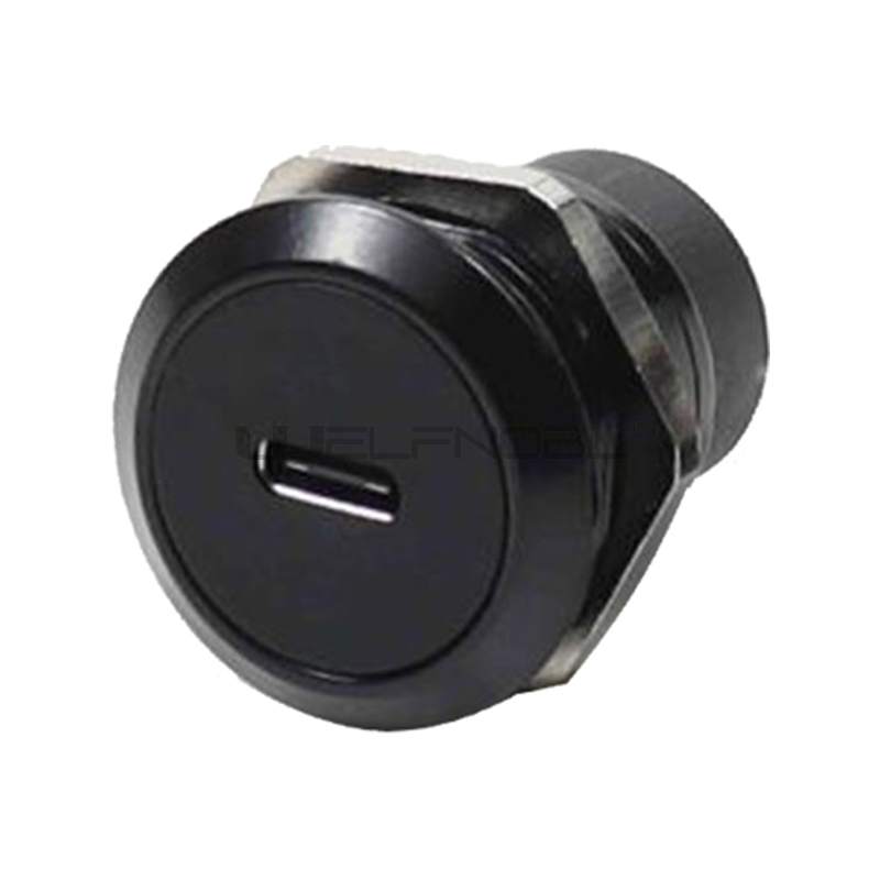 USB C Panel Mount Socket Round Type Data Socket
