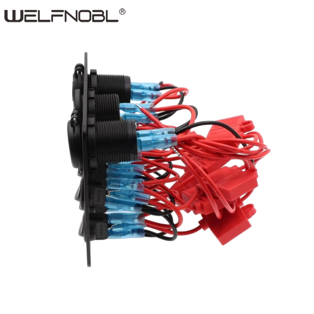 Waterproof 8 Gang Rocker Dual USB Charger Switch Panel
