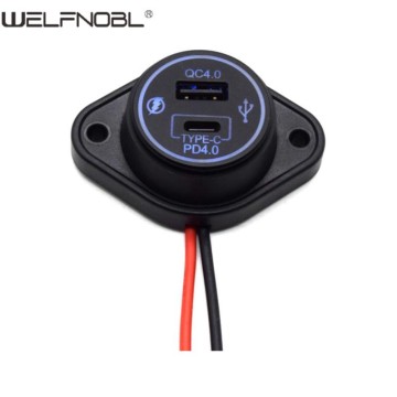 QC4.0 PD&USB socket diamond base with line for bus