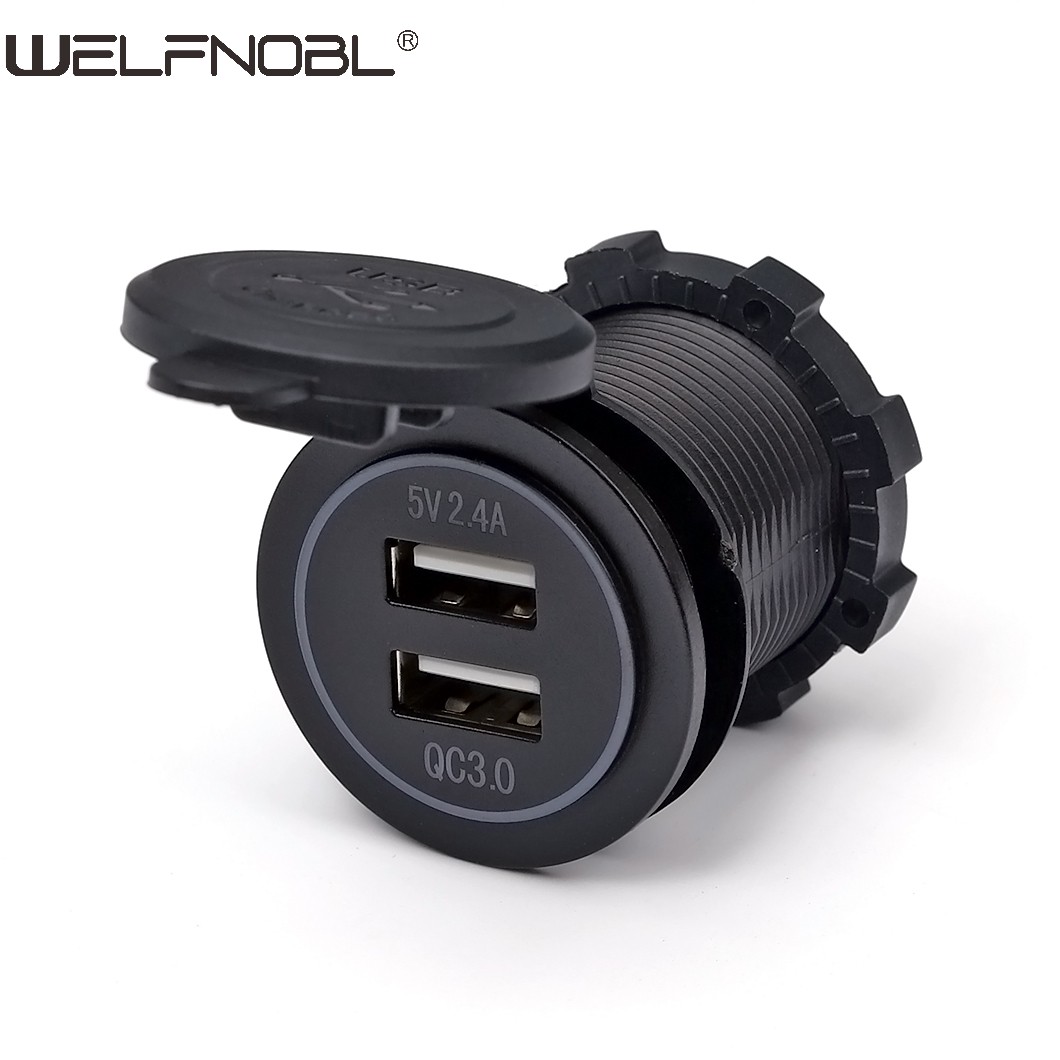 2.4A QC3.0 Dual USB Car Quick Charger
