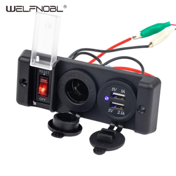 2 IN 1 DC 12V 24V POWER OUTLET SOCKET PANEL
