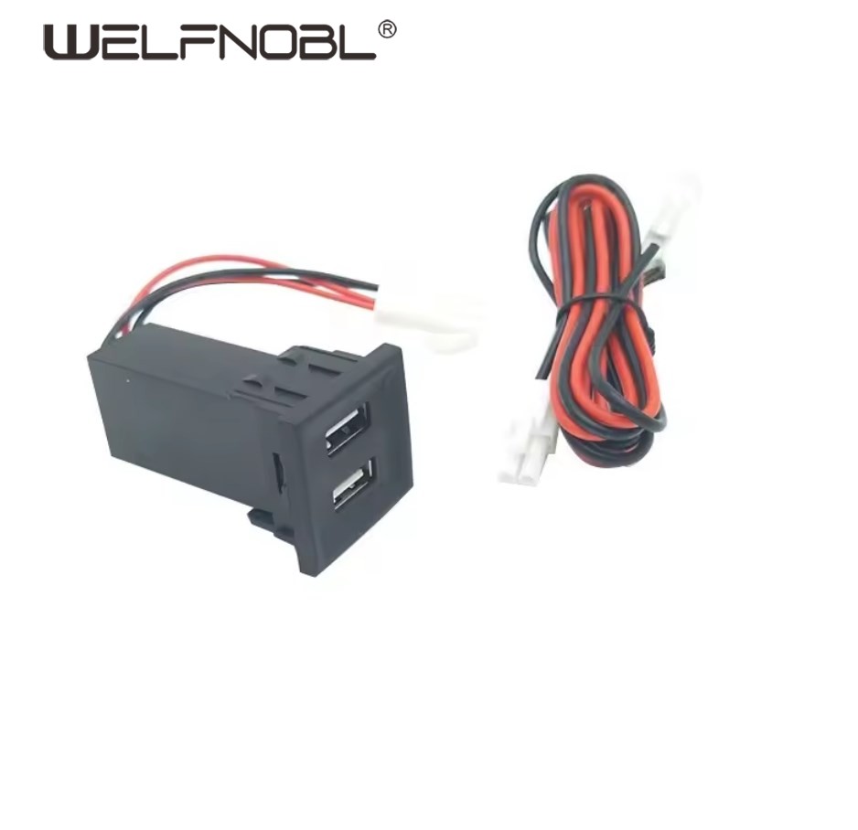 WNS-D011 QC3.0 Dual USB socket car charger