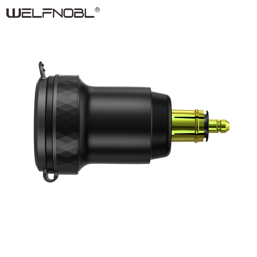Waterproof motorcycle dual USB-A