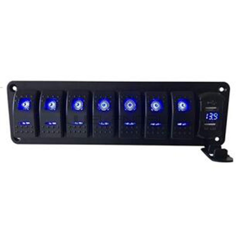 7 Gang Rocker Switch Panel
