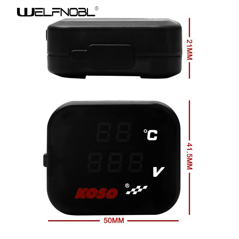 Motorcycle voltage temperature meter Male Plug
