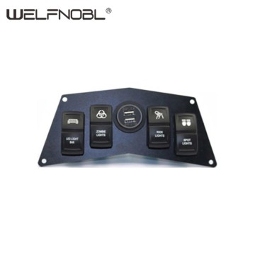4 gang auto switch panel with USB charger
