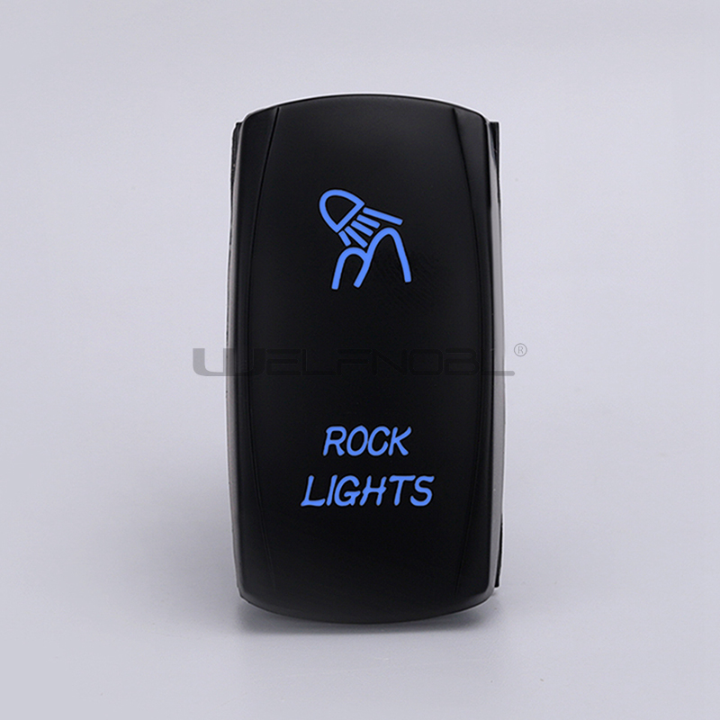 Backlit Rock Lights Toggle Rocker Switch