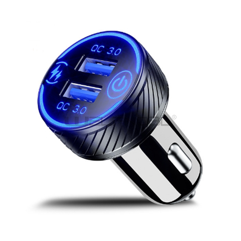 Metal Car USB Charger 18W Dual QC3.0 Quick Charge