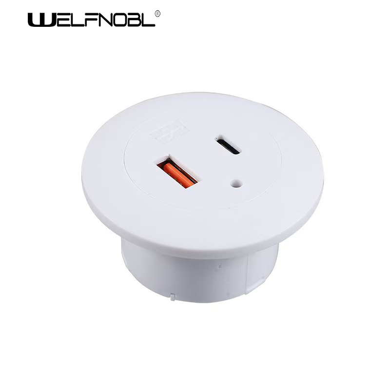 Type-C type-A two socket with dot light and line for sofa