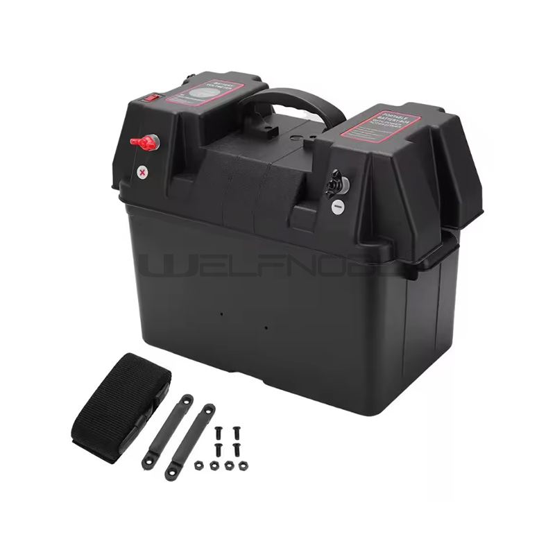 plastic 12V waterproof outdoor plastic battery box