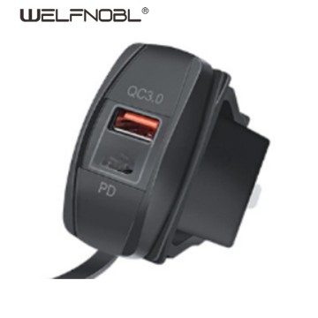 QC 3.0 PD Fast Charging Car USB Charger Socket