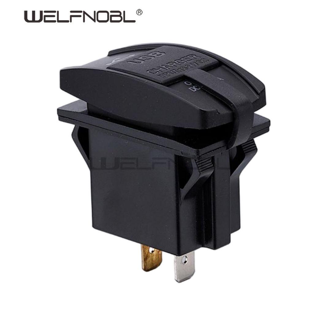 5V 4.8A USB Motorcycle Waterproof Multi Car USB Charger Socket WIth Light
