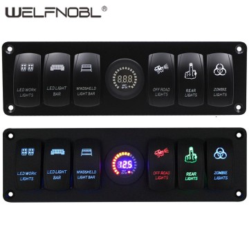 6 Gang Rocker Switch Panel