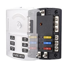 Fuse holder: 300A 6 way blade fuse block with LED indicator and protective cover