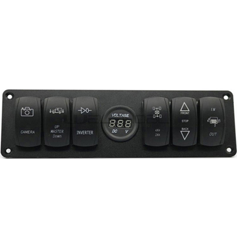 7 digit 6pin warping switch combined panel boat
