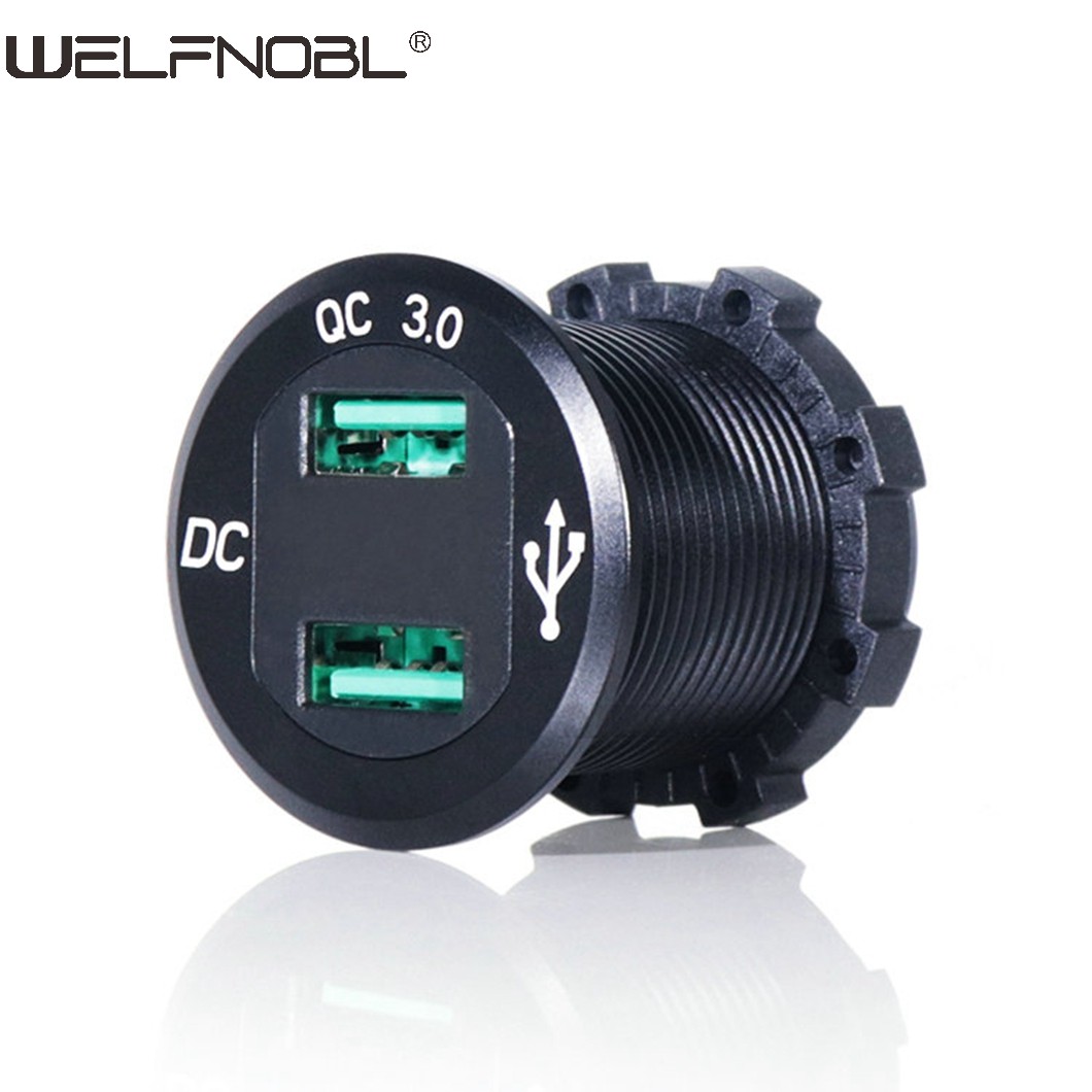 double QC3.0 USB socket with Voltmeter