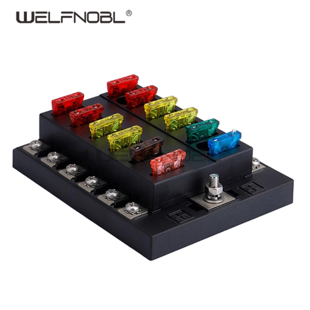 6 /10/12 Way 12V Fuse Box Blade