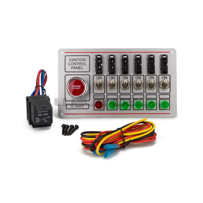 6 gang Car ignition engine start panel
