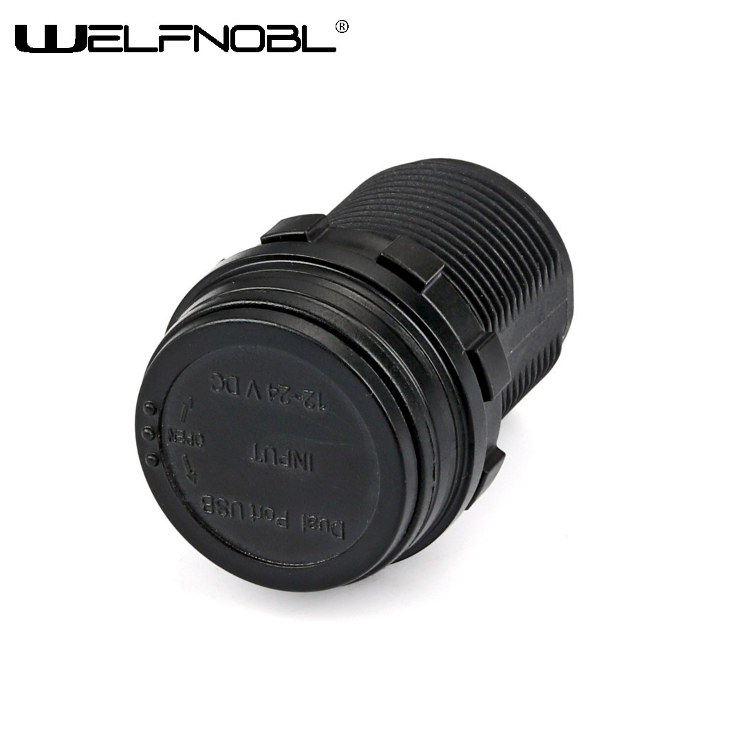 Dual 2.4A USB socket with dot lights for boating