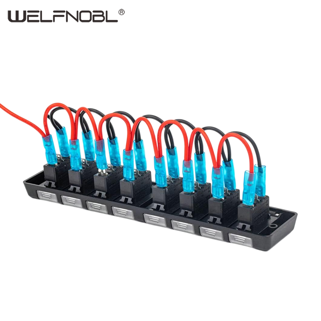8 Gang Marine Momentary Rocker Switch Control Panel