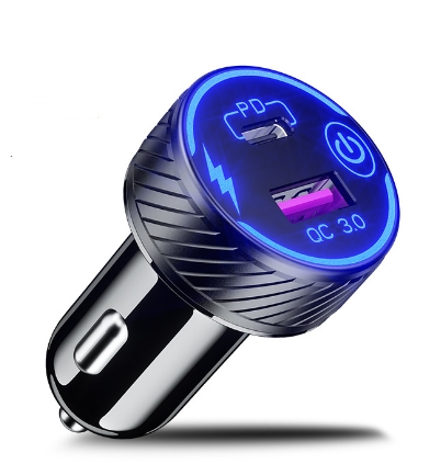 Car USB Charger PD TYPE C+ QC 3.0 Quick Charge DUAL PORTS