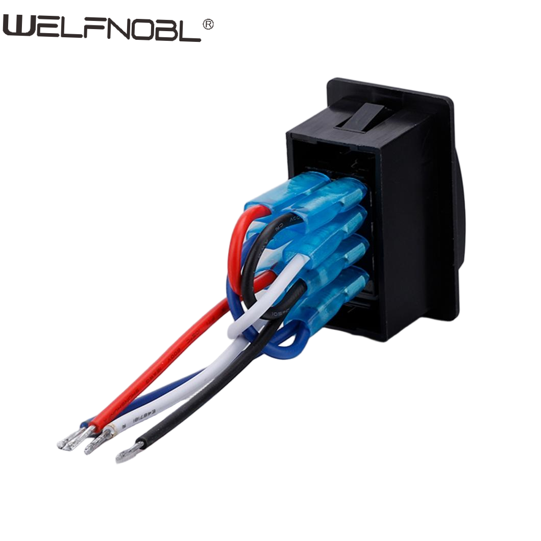 on-off-on 2 Color Led Light Rocker Switch