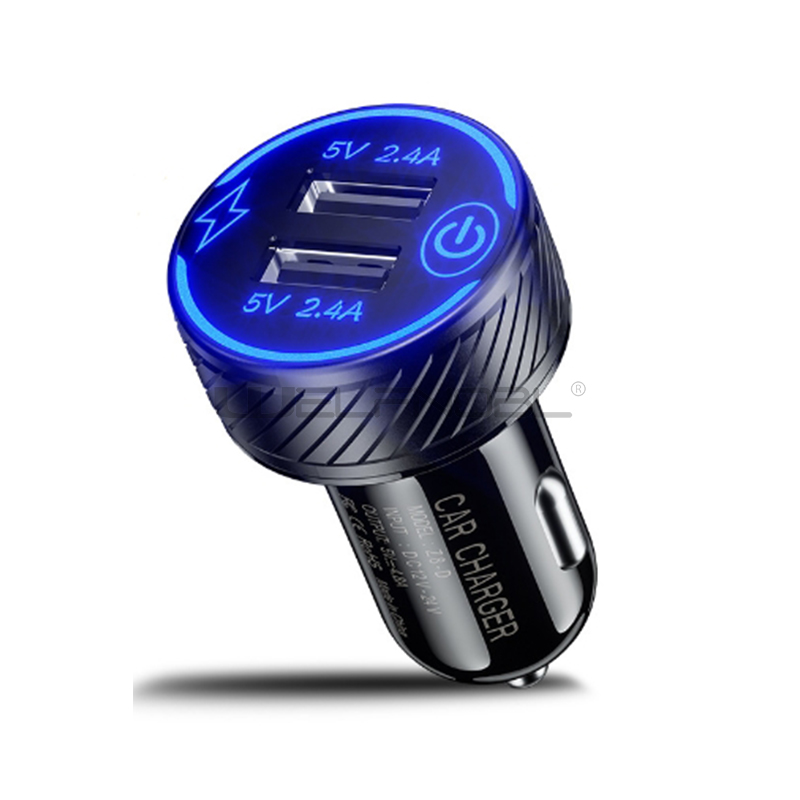 Car USB Charger 5v 2.4A dual ports fast charge two devices