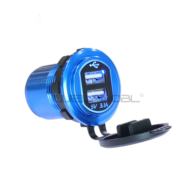 2.1A 3.1A QC3.0 dual USB socket Convex surface for bus