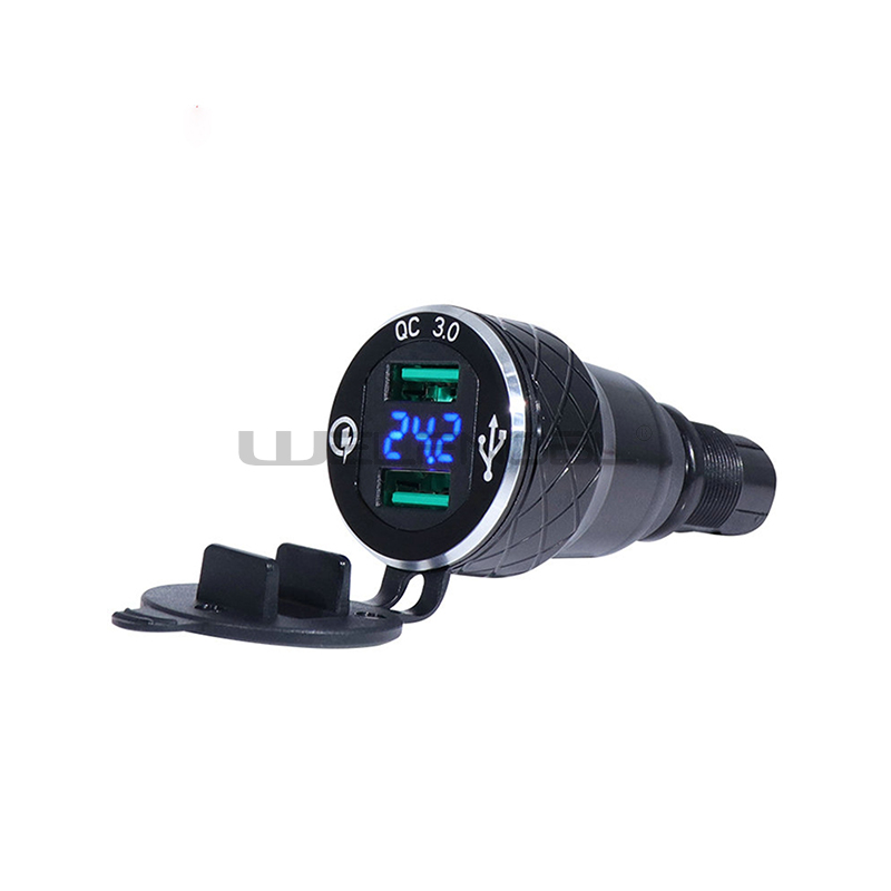 motorcycle Din dual QC3.0 USB -A charger