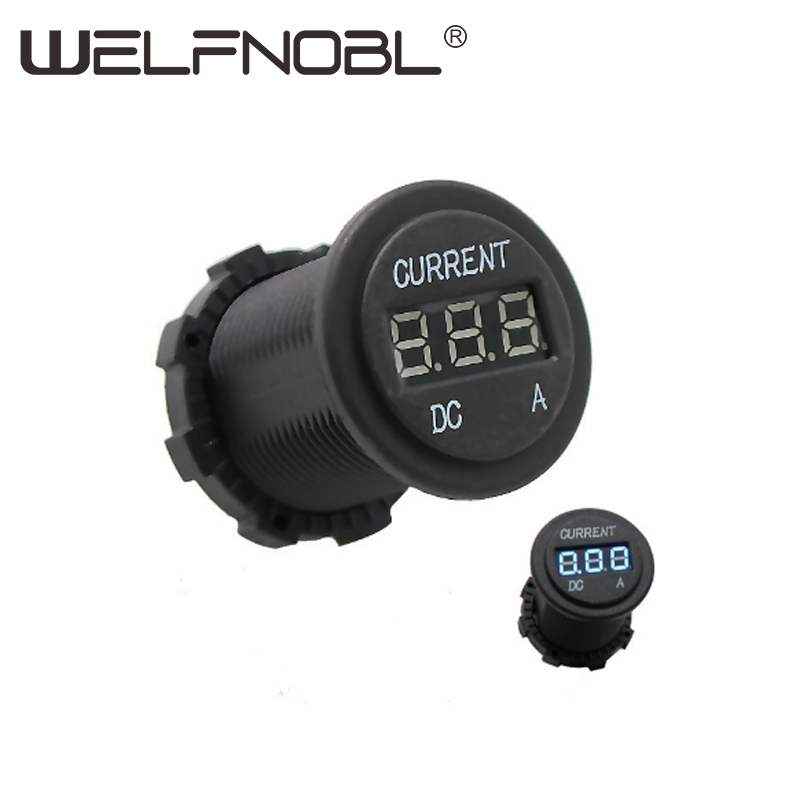 12V/24V Digital Ammeter Power Meter Socket