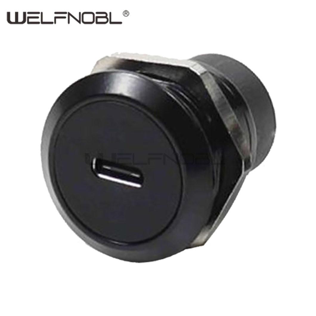 USB C Panel Mount Socket Round Type Data Socket