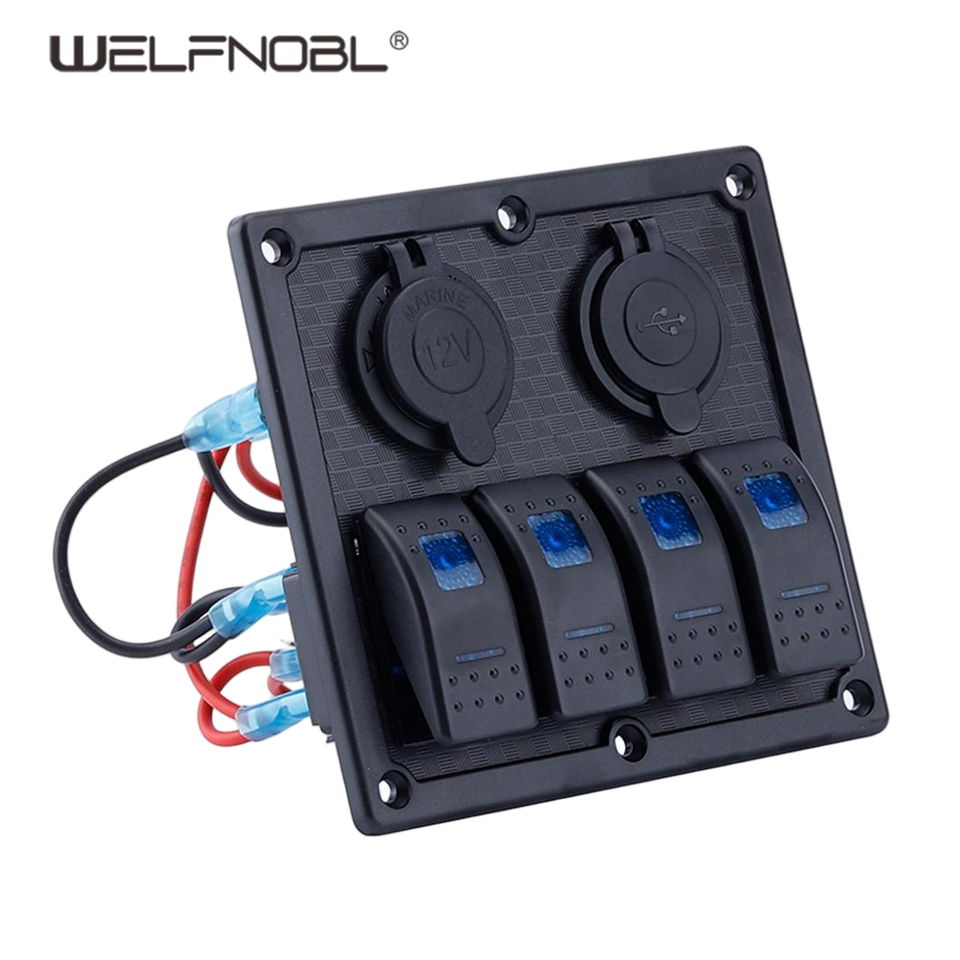 4 gang rocker switch panel