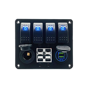 Electronic 12V switch board 4 group panel