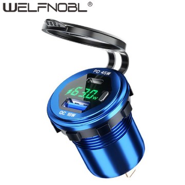QC3.0 USB and PD 45W car charger