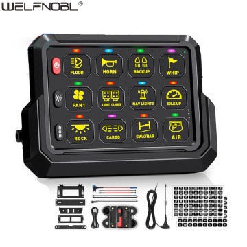 12 Gang 12V Car Switch Panel Switch LED Backlight Waterproof IP65 Control Panel Switch Link to Mo...