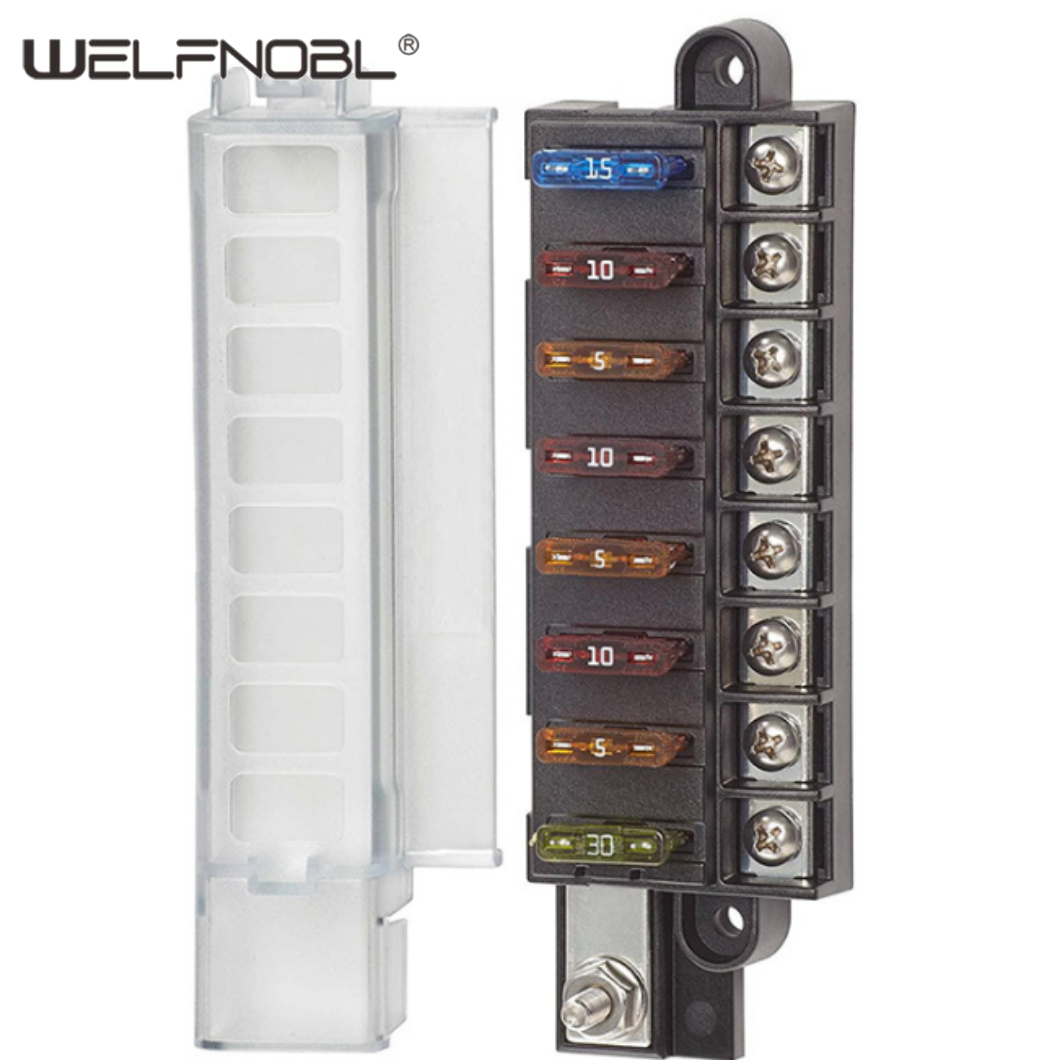 4 Way Fuse Block for 12/24V Marine Truck Vehicle