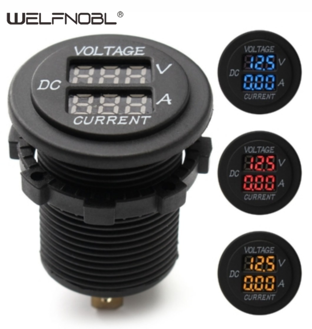 sodial dc 12v-24v motorcycle led digital display voltmeter