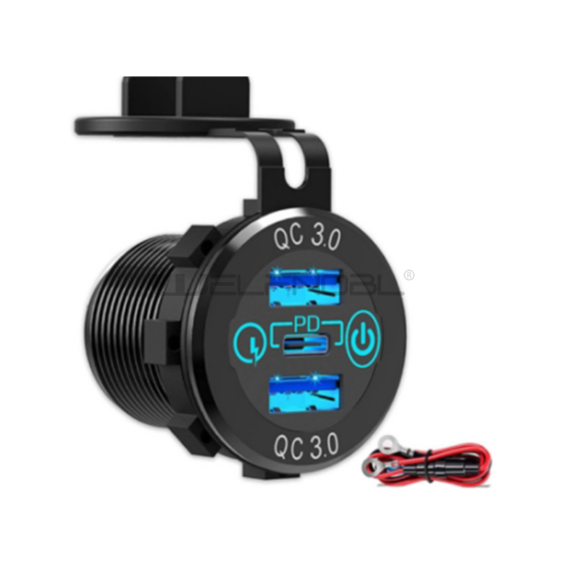 Three QC3.0 USB Charger Socket USB Outlet Fast Charge