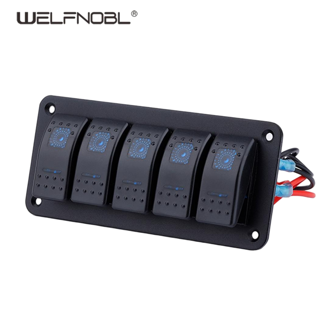 5/6 gang rocker switch panel for marine