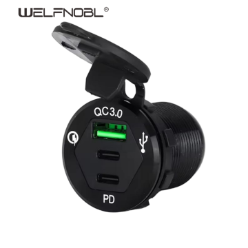 QC3.0 Dual Type C PD car charger