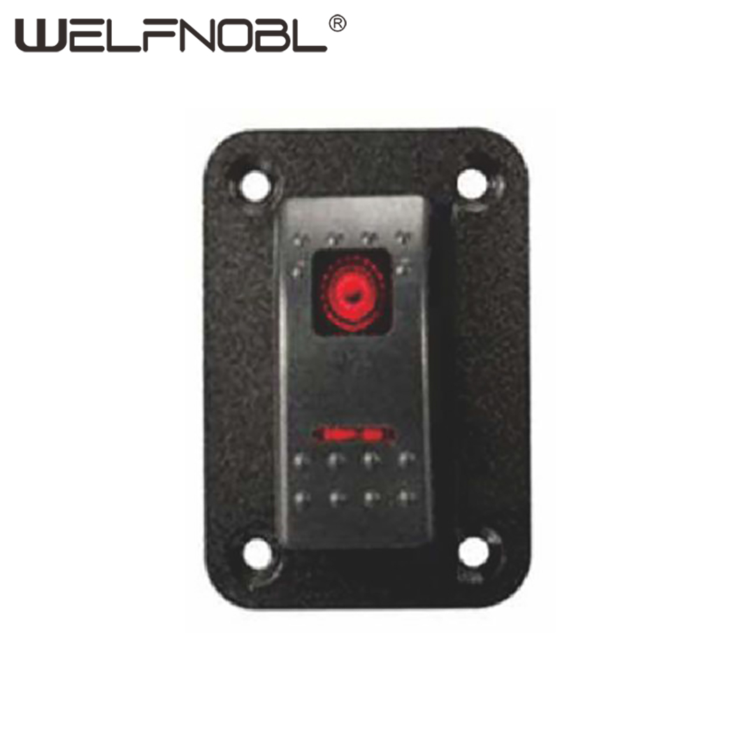 Aluminum 1 Gang Rocker Switch Panel