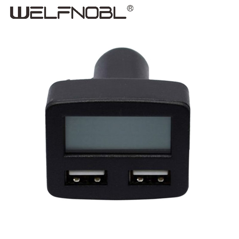 New square dual USB interface voltage display screen
