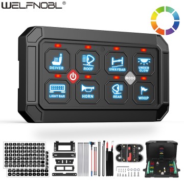 Waterproof IP65 8 Gang Switch Panel Switch 12V Automotive Control Panel Switch with Durable for O...