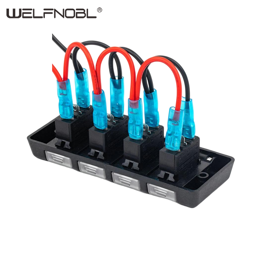 Red Rocker Switch Panel Circuit Breakers