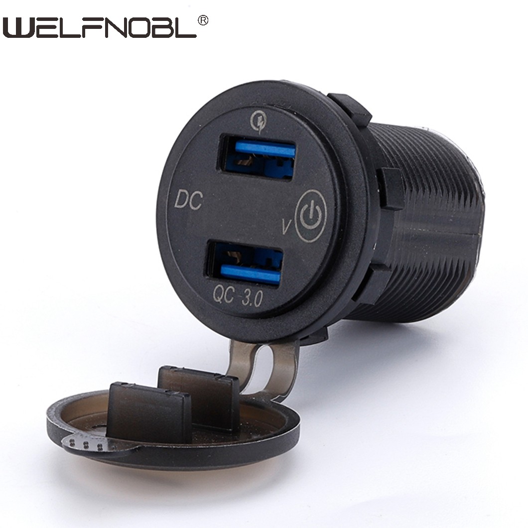 DS015B-T Dual USB QC3.0 12-24V Car Cell Phone Charger