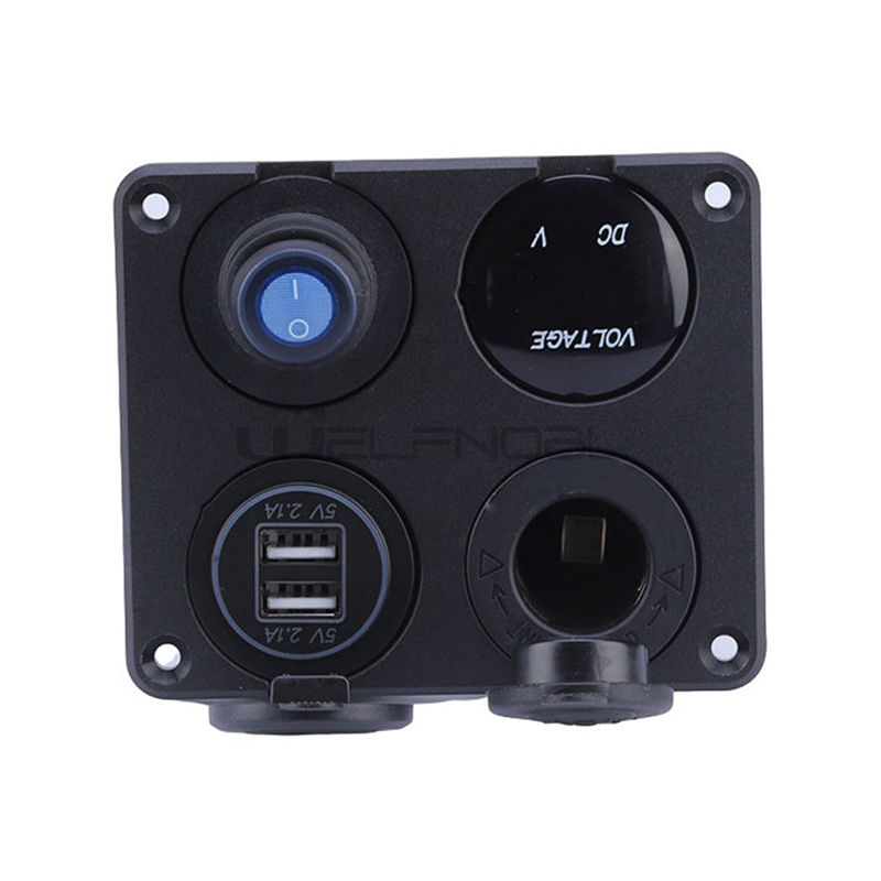Dual USB Socket Charger 12-24v Panel